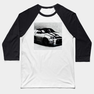 R34 GTR Concept White Baseball T-Shirt